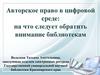 Авторское право в цифровой среде: на что следует обратить внимание библиотекам