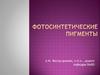 Фотосинтетические пигменты