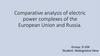 Comparative analysis of electric power complexes of the European Union and Russia
