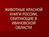 Животные красной книги россии, обитающие в ивановской области