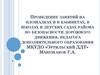 Проведение занятий на площадках и в кабинетах, в школах и детских садах района по безопасности дорожного движения
