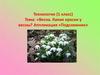 Весна. Какие краски у весны? Аппликация «Подснежник»