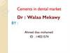 Cements in dental market