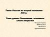 Положение основных слоев общества. Россия во второй половине XIX в