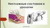 Неотложные состояния в урологии Донецк 2021