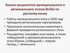 Анализ результатов муниципального и регионального этапов ВсОШ по русскому языку