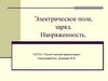 Электрическое поле, заряд. Напряженность