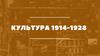 Культура 1914-1928