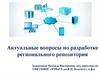 Актуальные вопросы по разработке регионального репозитория