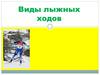 Виды лыжных ходов