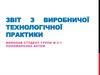 Звіт з виробничої технологічної практики
