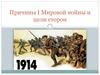 Причины I Мировой войны и цели сторон