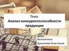 Анализ конкурентоспособности продукции