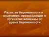 Развитие беременности и изменения, происходящие в организме женщины во время беременности