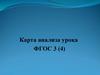 Карта анализа урока ФГОС