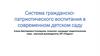 Система гражданско-патриотического воспитания в современном детском саду