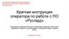 Краткая инструкция оператора по работе с ПО «Русгард»