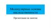 Молекулярные основы наследственности