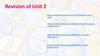 Revision of Unit 2