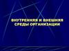 Внутренняя и внешняя среды организации