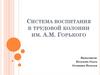 Система воспитания в трудовой колонии им. А.М. Горького