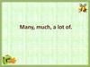 Many, much, a lot of