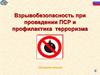 Взрывобезопасность при проведении поисково-спасательных работ (ПСР) и профилактика терроризма