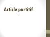 Article partitif