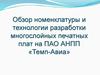 Обзор номенклатуры и технологии разработки многослойных печатных плат на ПАО АНПП «Темп-Авиа»