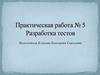 Разработка тестов. Практическая работа № 5
