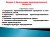 Организация производственного процесса