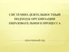 Системно-деятельностный подход к организации образовательного процесса