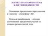 Логико - грамматическая классификация СПП