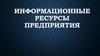 Информация как стратегический ресурс развития предприятия. (Тема 1)