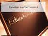 Canadian macroeconomics