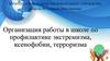 Организация работы в школе по профилактике экстремизма, ксенофобии, терроризма