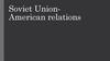Soviet Union-American relations