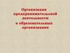 Организация предпринимательской деятельности в образовательных организациях