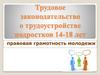 Трудовое законодательство о трудоустройстве подростков 14-18 лет
