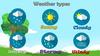 Weather pieces. Game flashcards