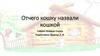 Отчего кошку назвали кошкой