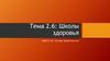 Школы здоровья. Тема 2.6. Основы профилактики