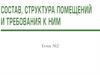 Состав, структура производственных помещений и требования к ним