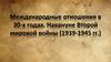 Международные отношения в 30-х годах. Накануне Второй мировой войны (1939-1945 гг.)