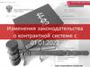Изменения законодательства о контрактной системе с 01.01.2022