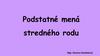 Podstatné mená stredného rodu