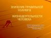 Значение правильной осанки в жизнедеятельности человека