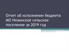 Отчет об исполнении бюджета МО Низинское сельское поселение за 2019 год