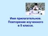Имя прилагательное. Повторение изученного в 5 классе