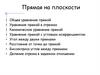 Уравнение прямой на плоскости